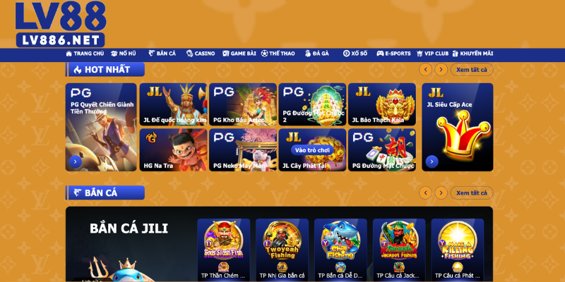 Các sản phẩm cá cược tại LV88