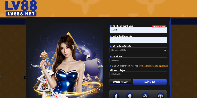 Hướng dẫn đăng ký tài khoản LV88
