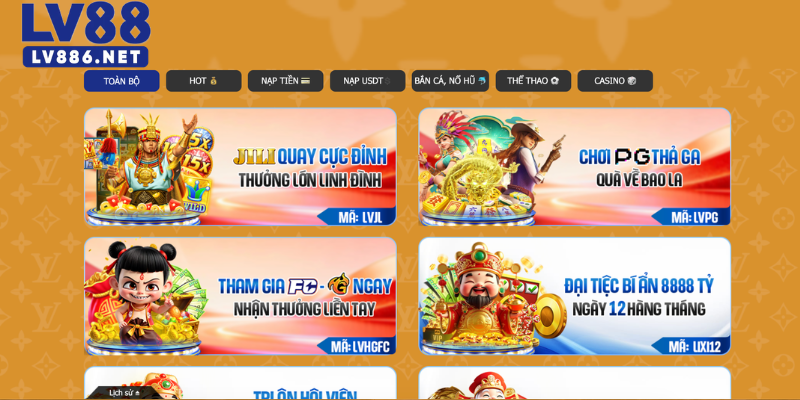 Khuyến mãi hấp dẫn tại LV88